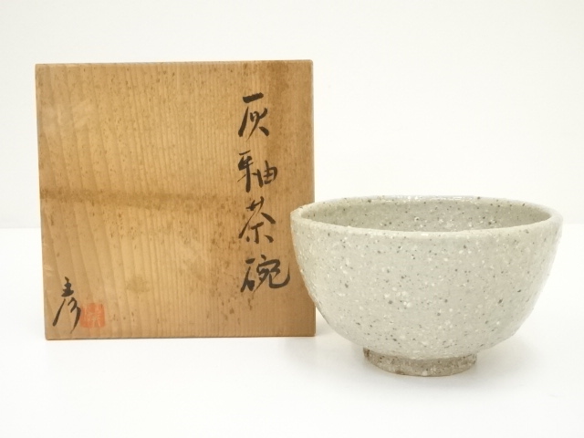 JAPANESE TEA CEREMONY / TEA CHAWAN / GRAY GLAZE / ARTISAN WORK